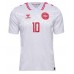 Camisa de Futebol Dinamarca Christian Eriksen #10 Equipamento Secundário Europeu 2024 Manga Curta